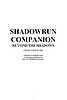 Shadowrun Companion, beyond the shadows (rsum-traduction)